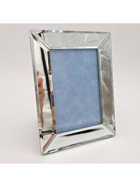 Mirror Glass Photo Frame With Beveled Edges For 4x6 Photos